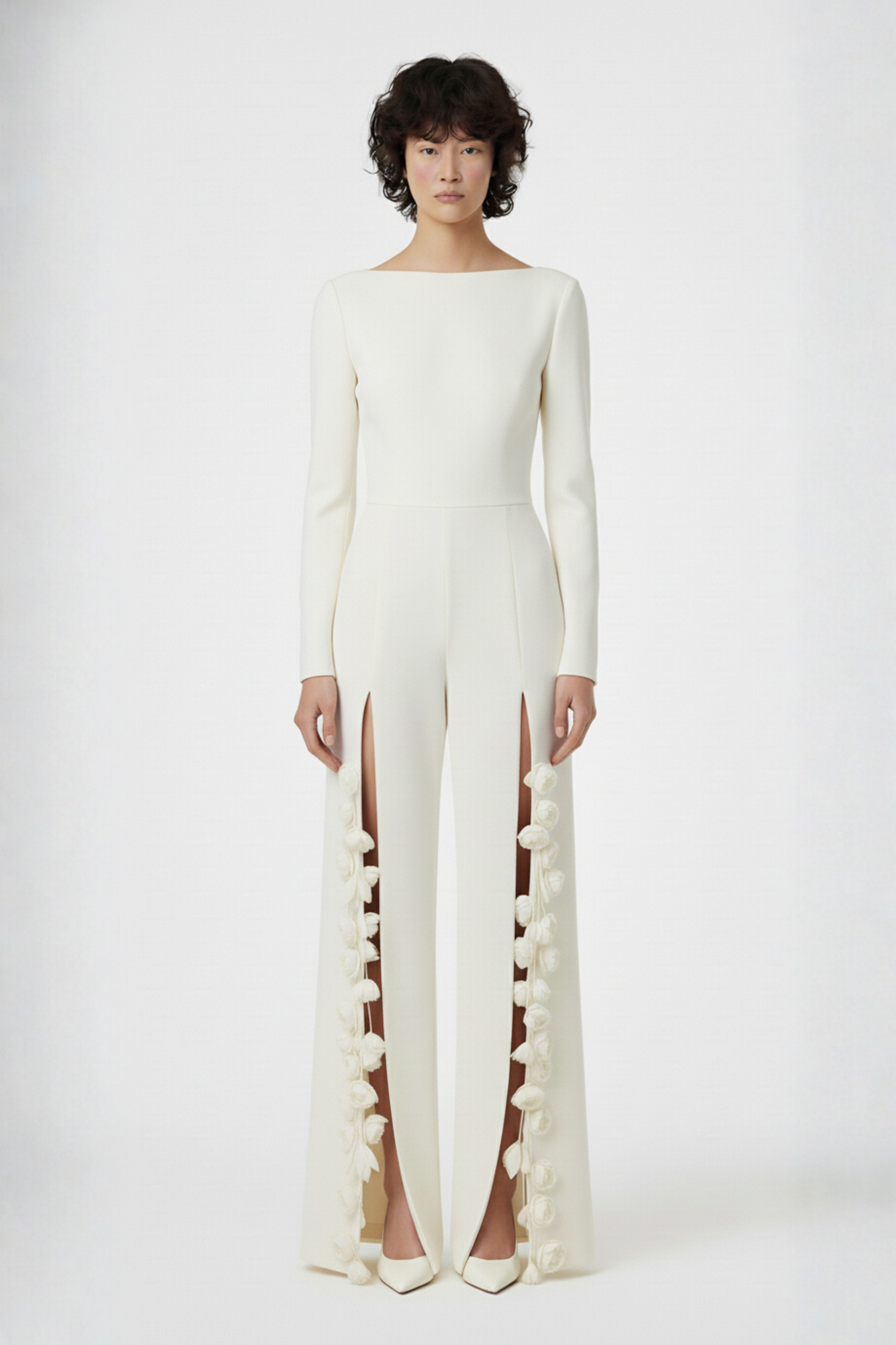IVORY ROSE CRÊPE JUMPSUIT
