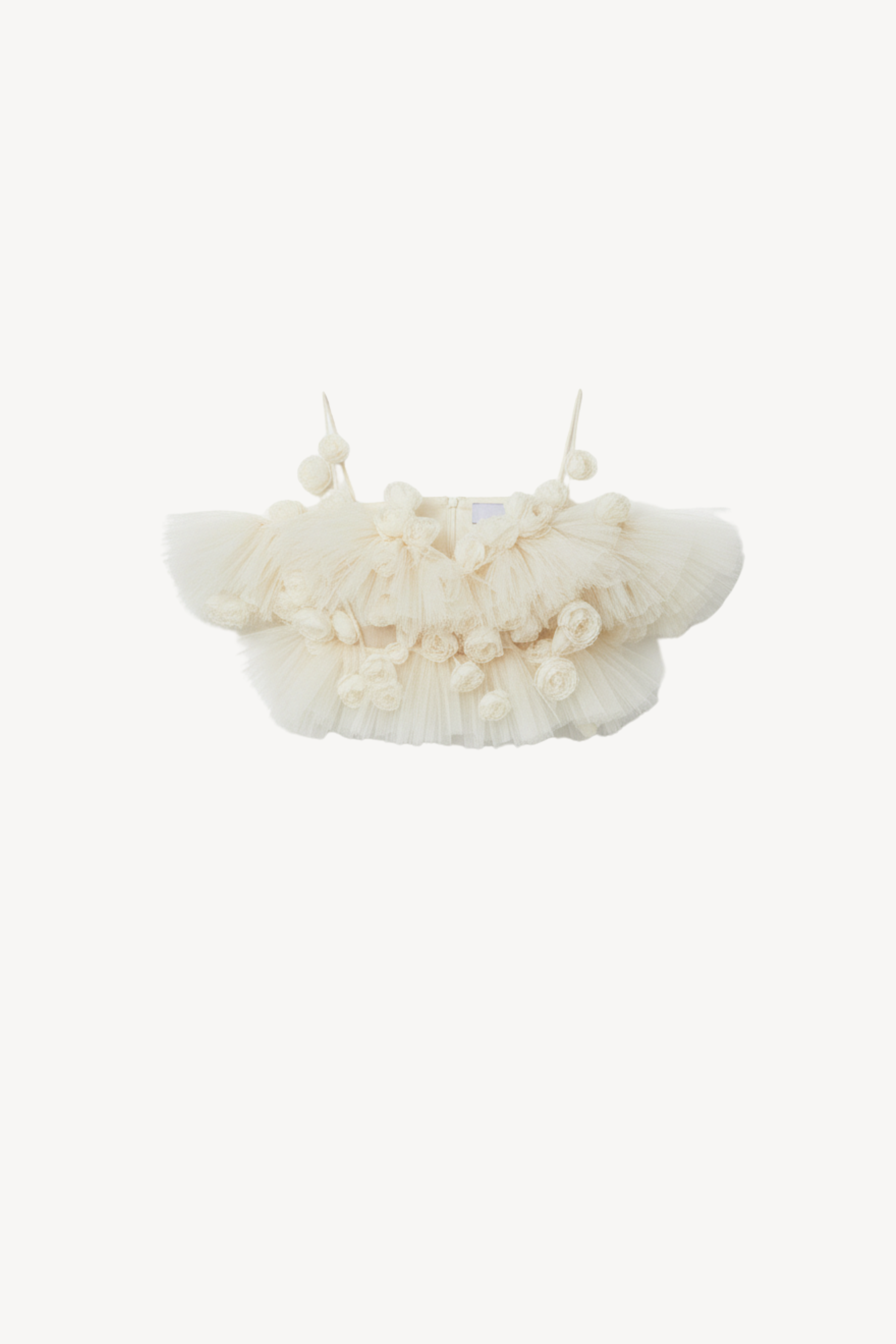 IVORY TULLE ROSE TOP