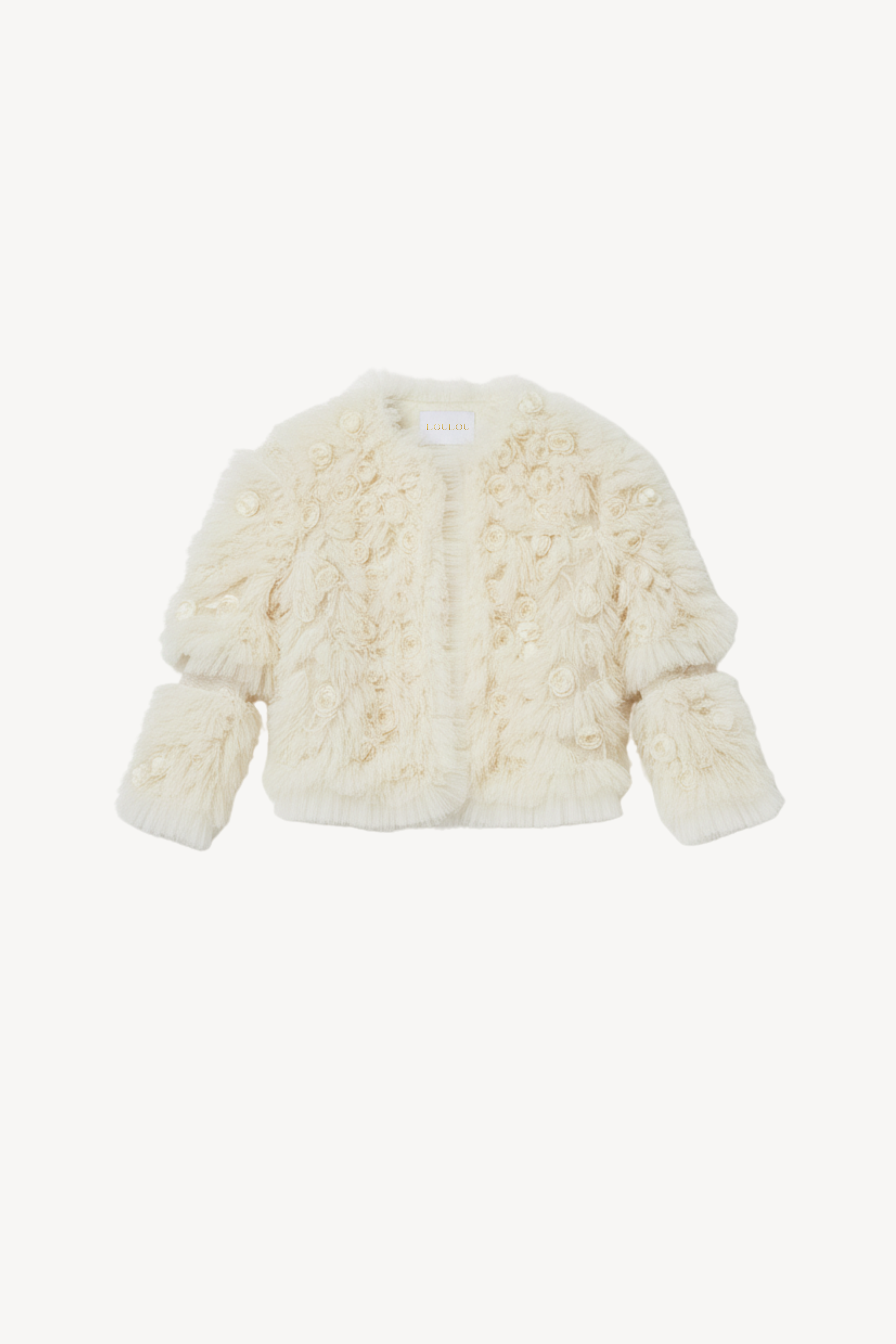 IVORY TULLE ROSE JACKET