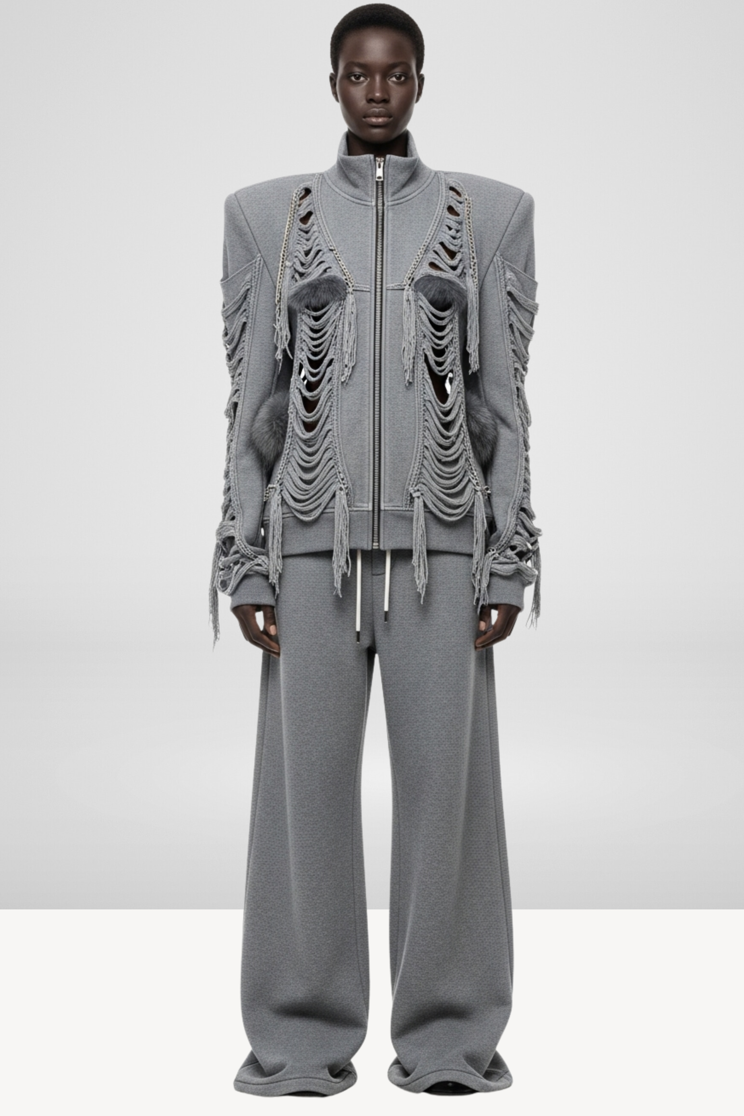 ZIPPED JACKET ENSEMBLE