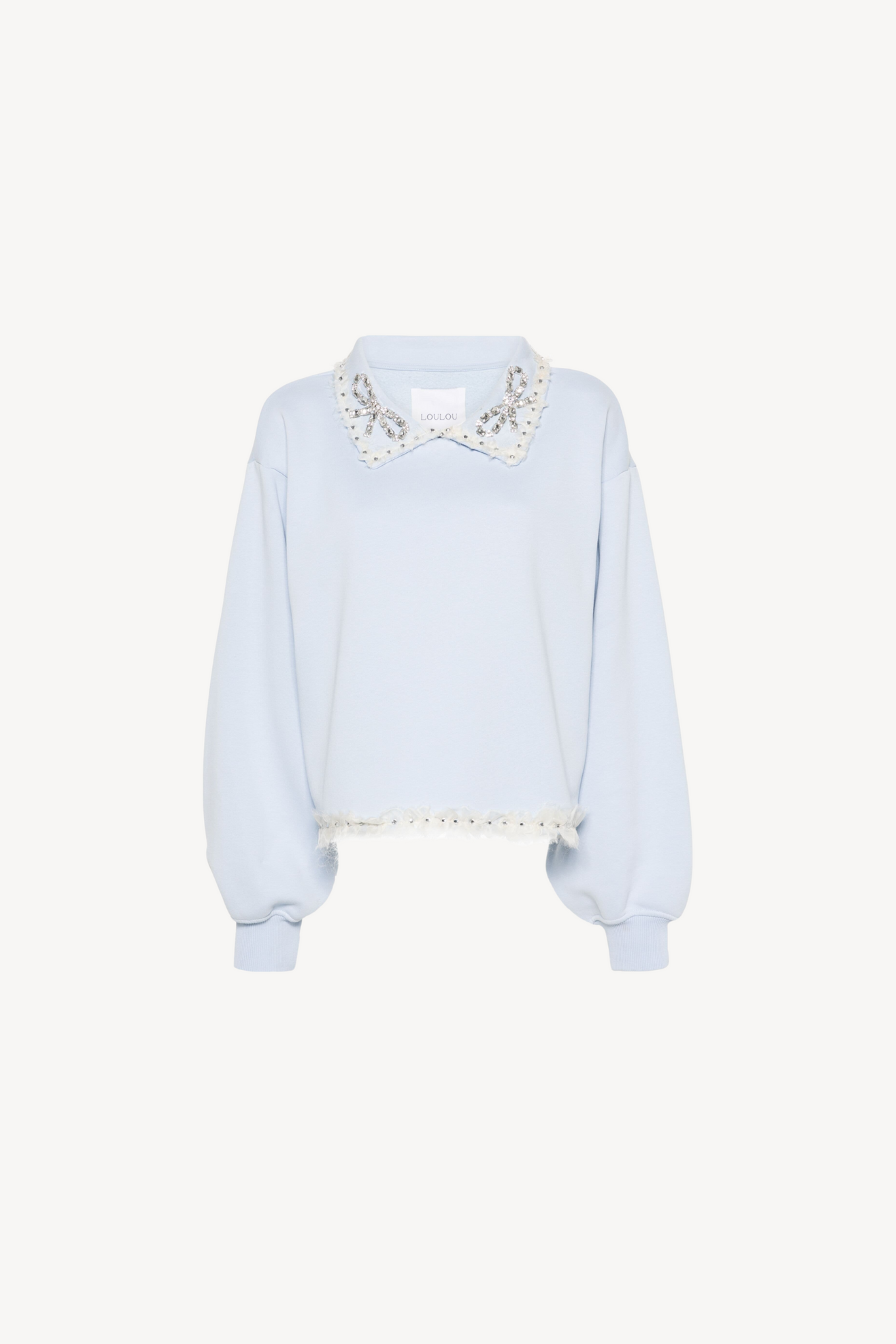 EMBELLISHED COLLAR SWEATSHIRT