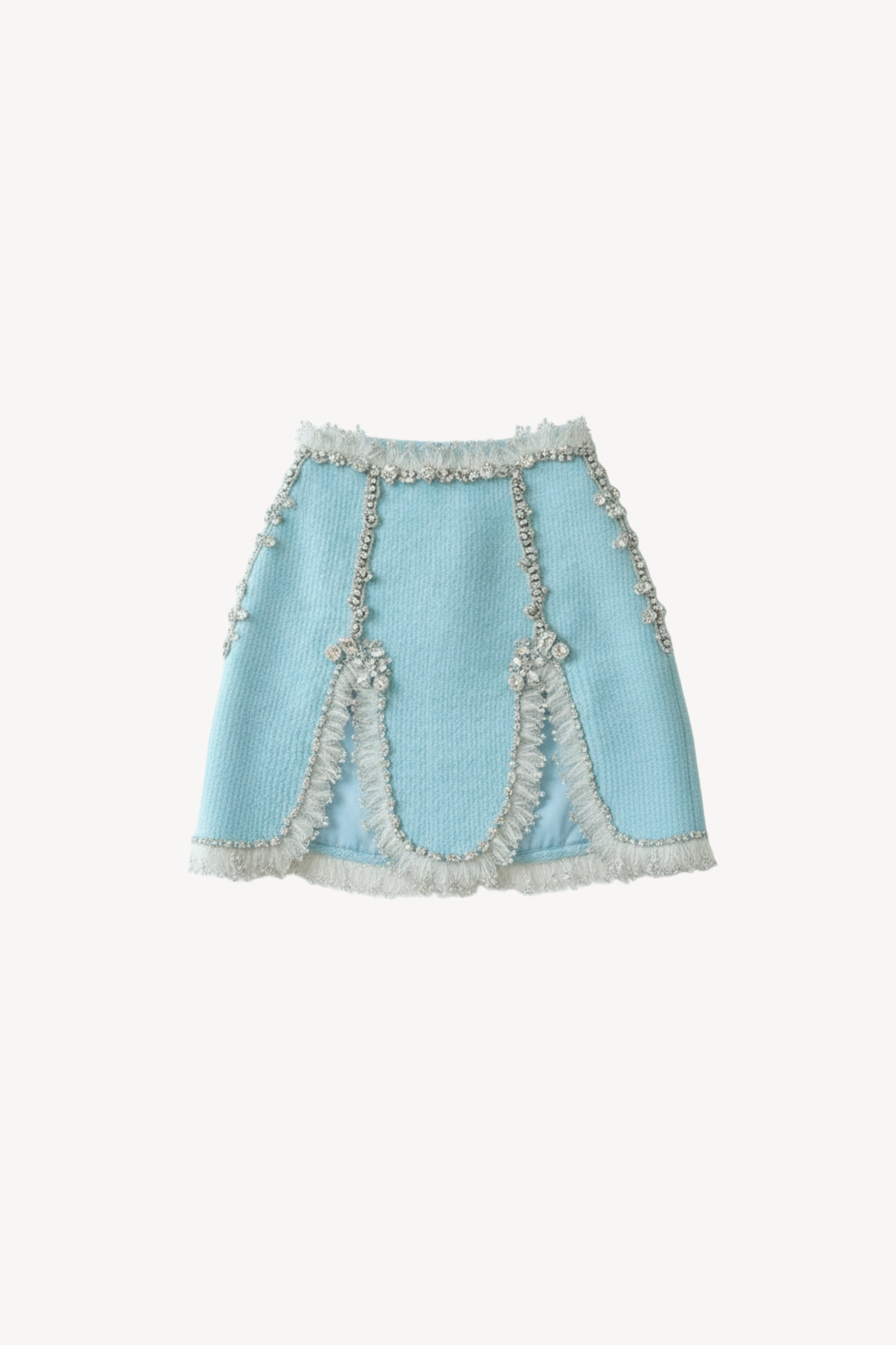 EMBELLISHED TWEED MINI SKIRT
