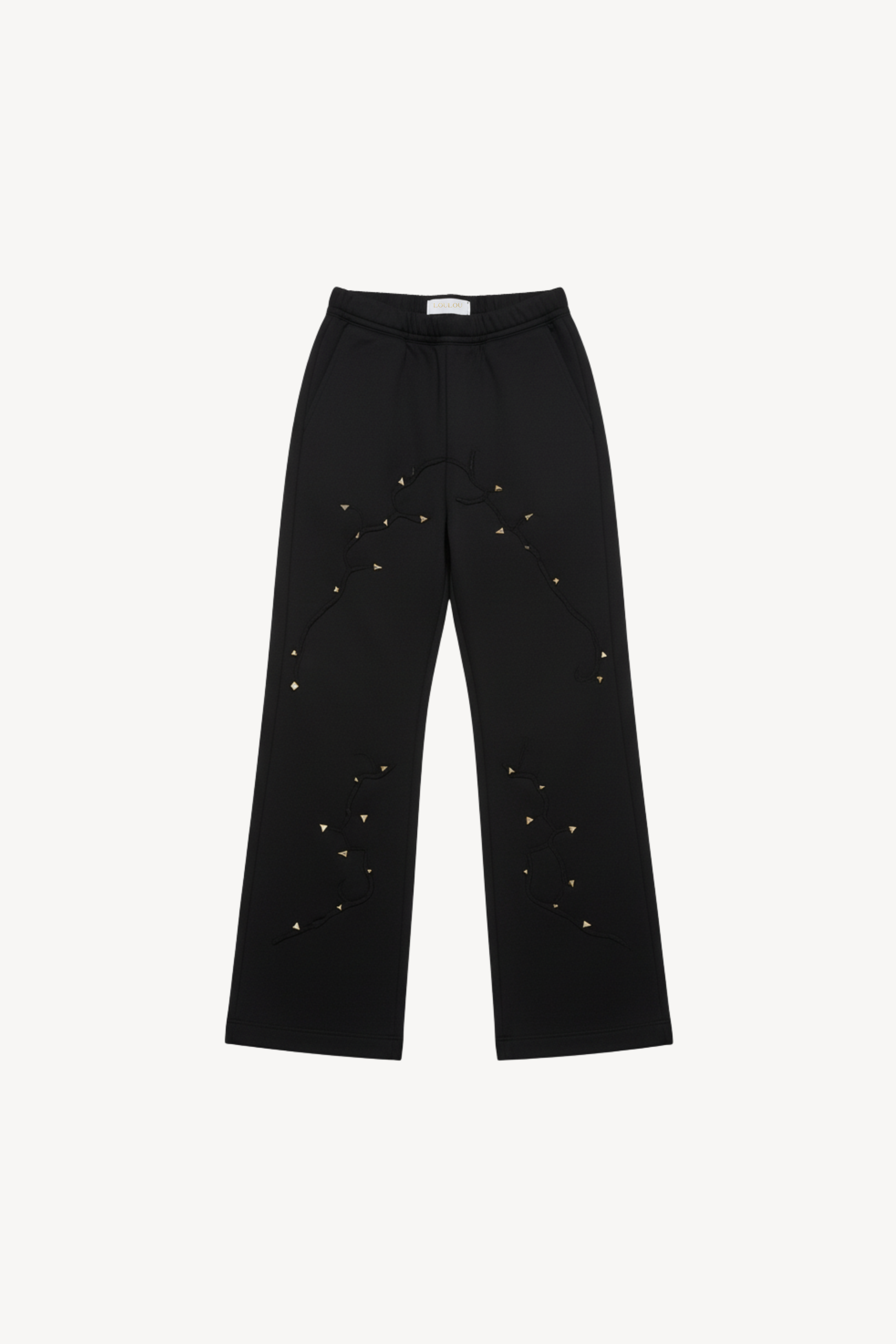 BLACK THORN EMBROIDERED TROUSERS
