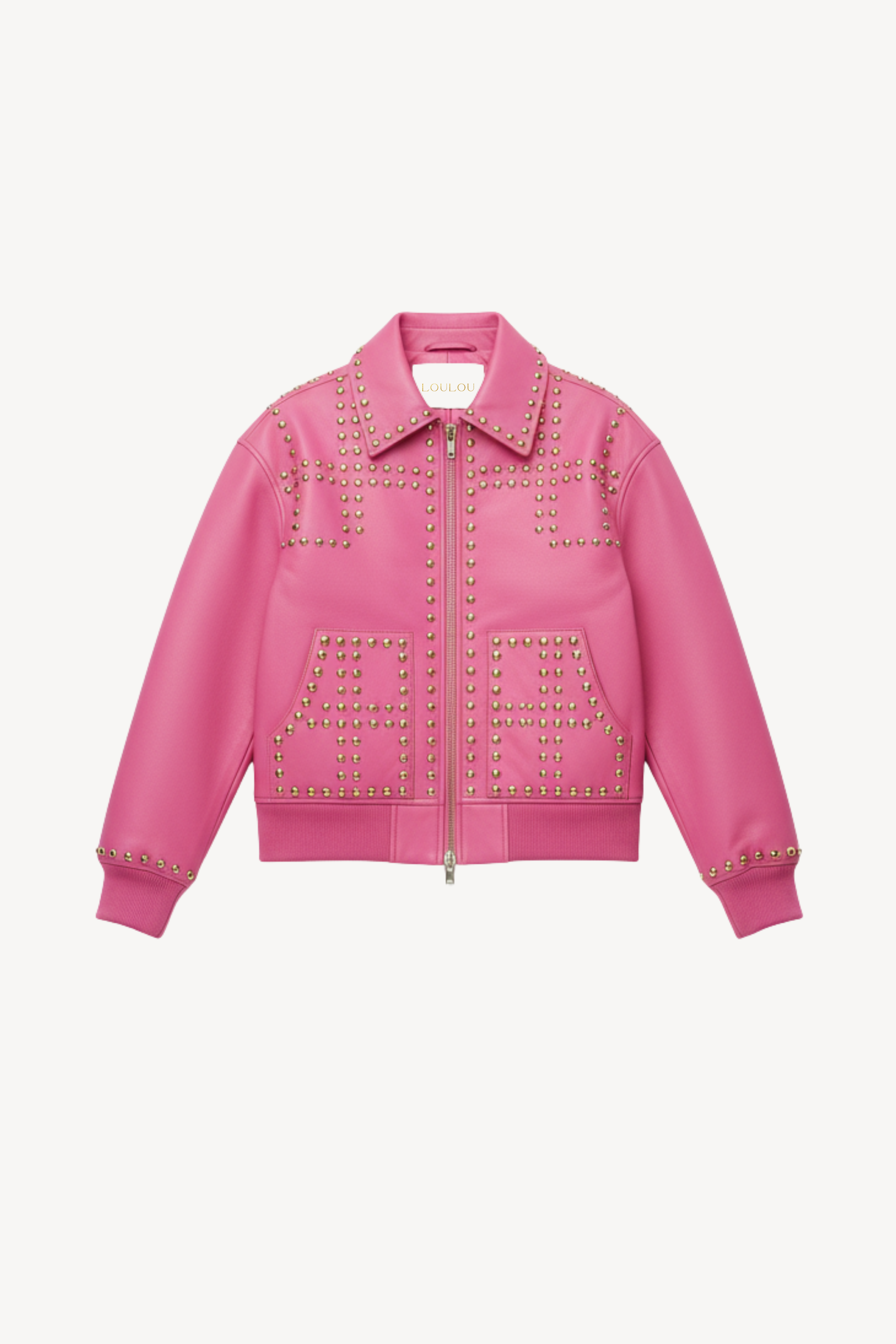 LEATHER JACKET IN PINK