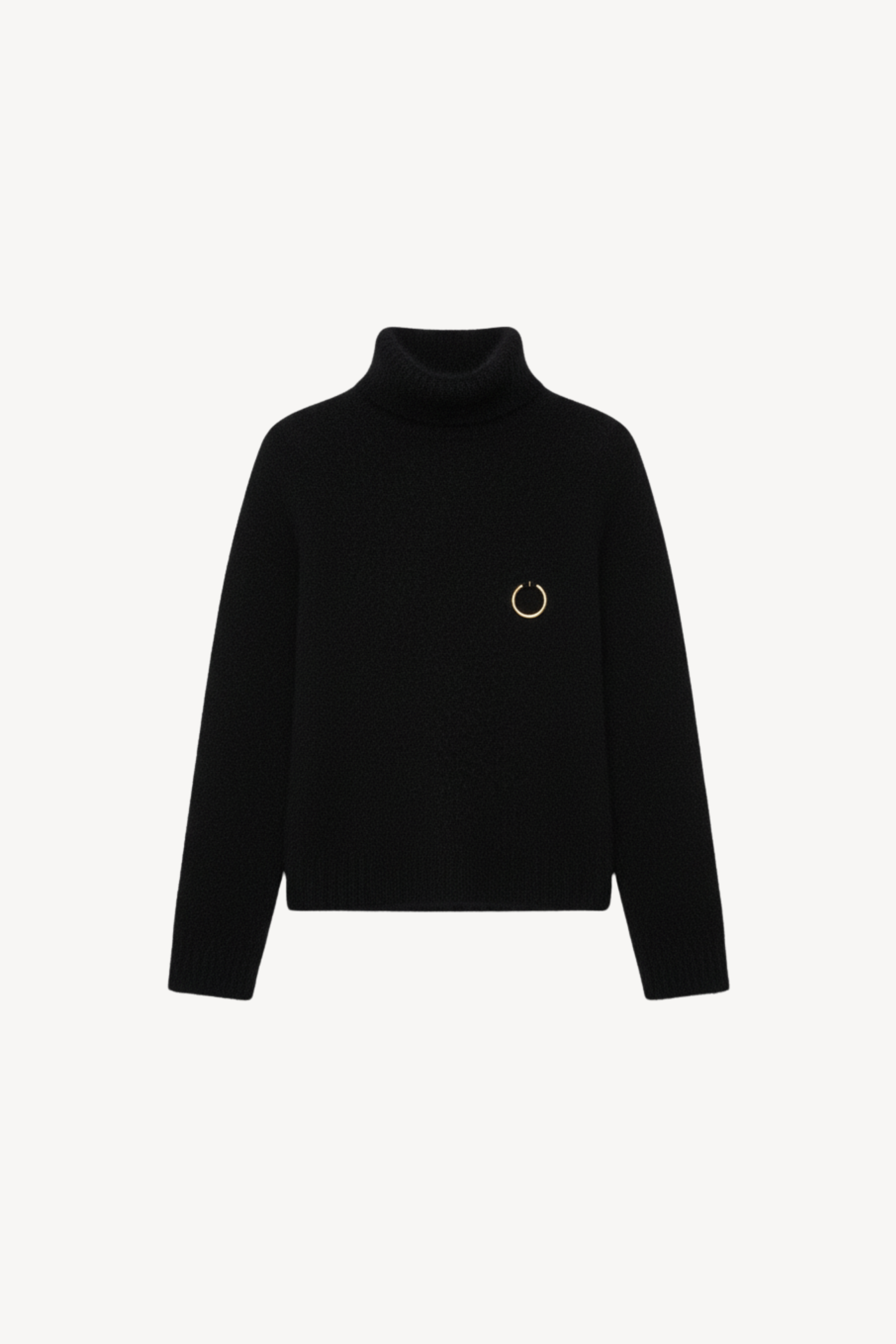 MOHAIR-BLEND TURTLENECK SWEATER IN BLACK