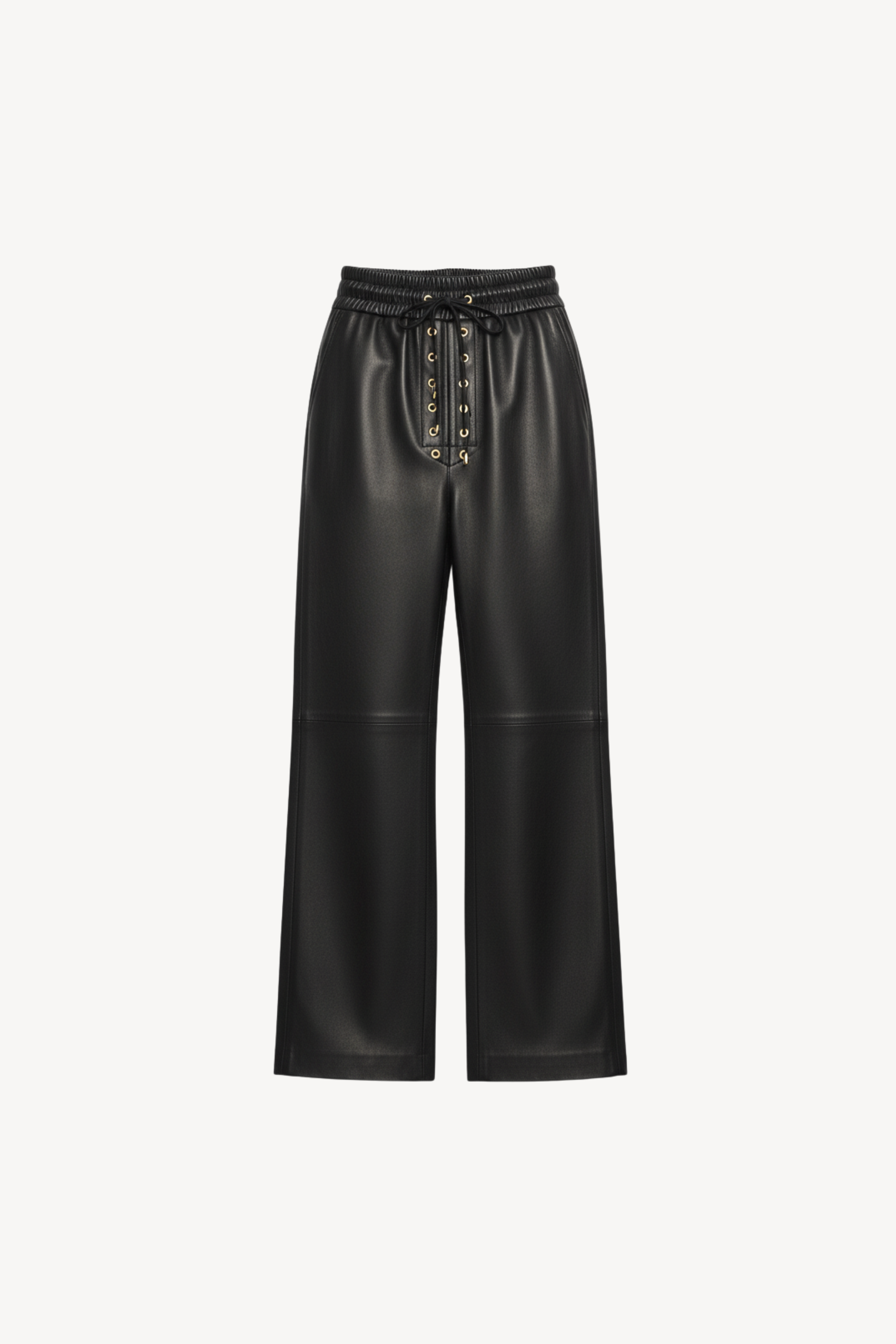 VEGAN LEATHER LACED TROUSERS