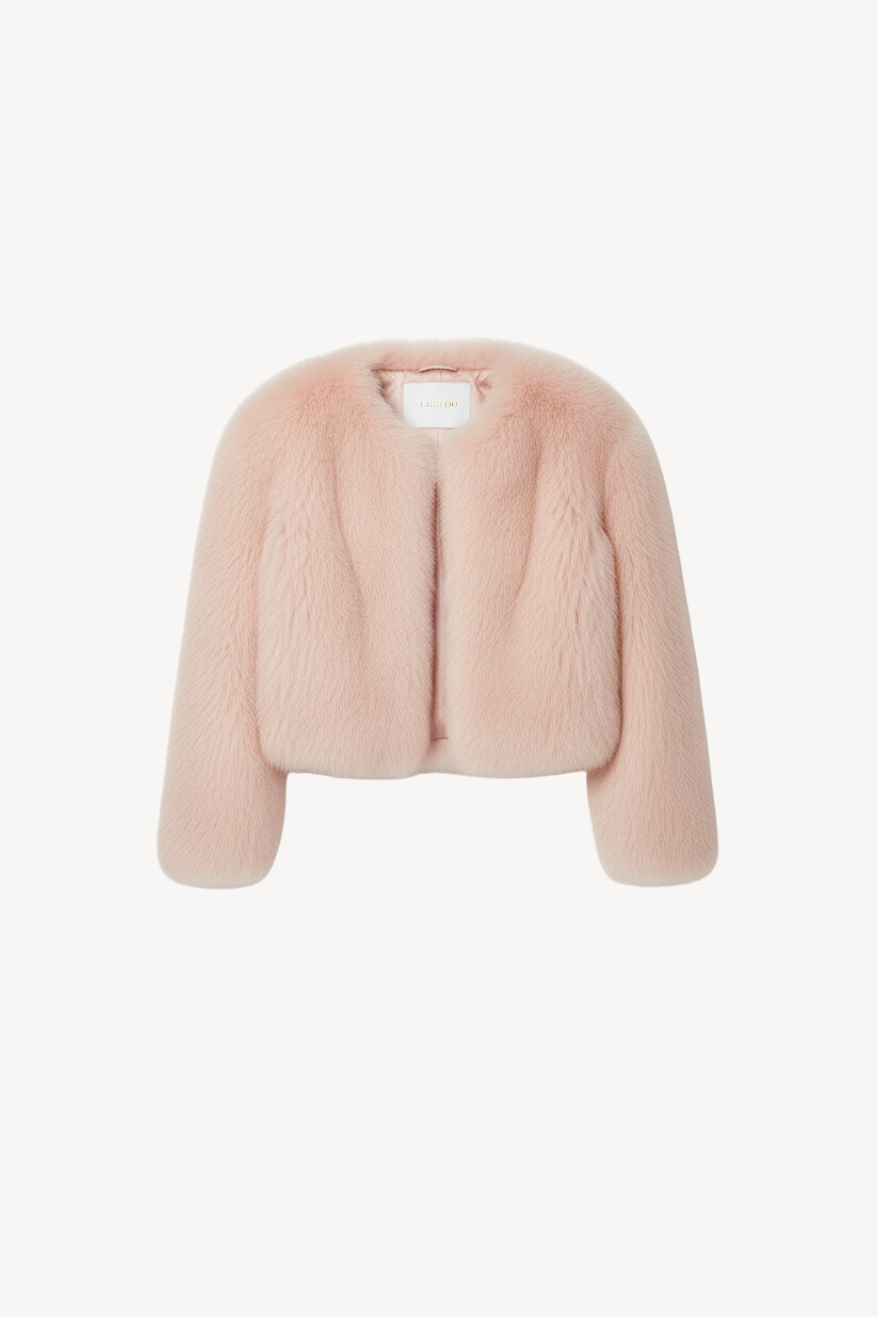 FAUX FUR JACKET IN BLUSH