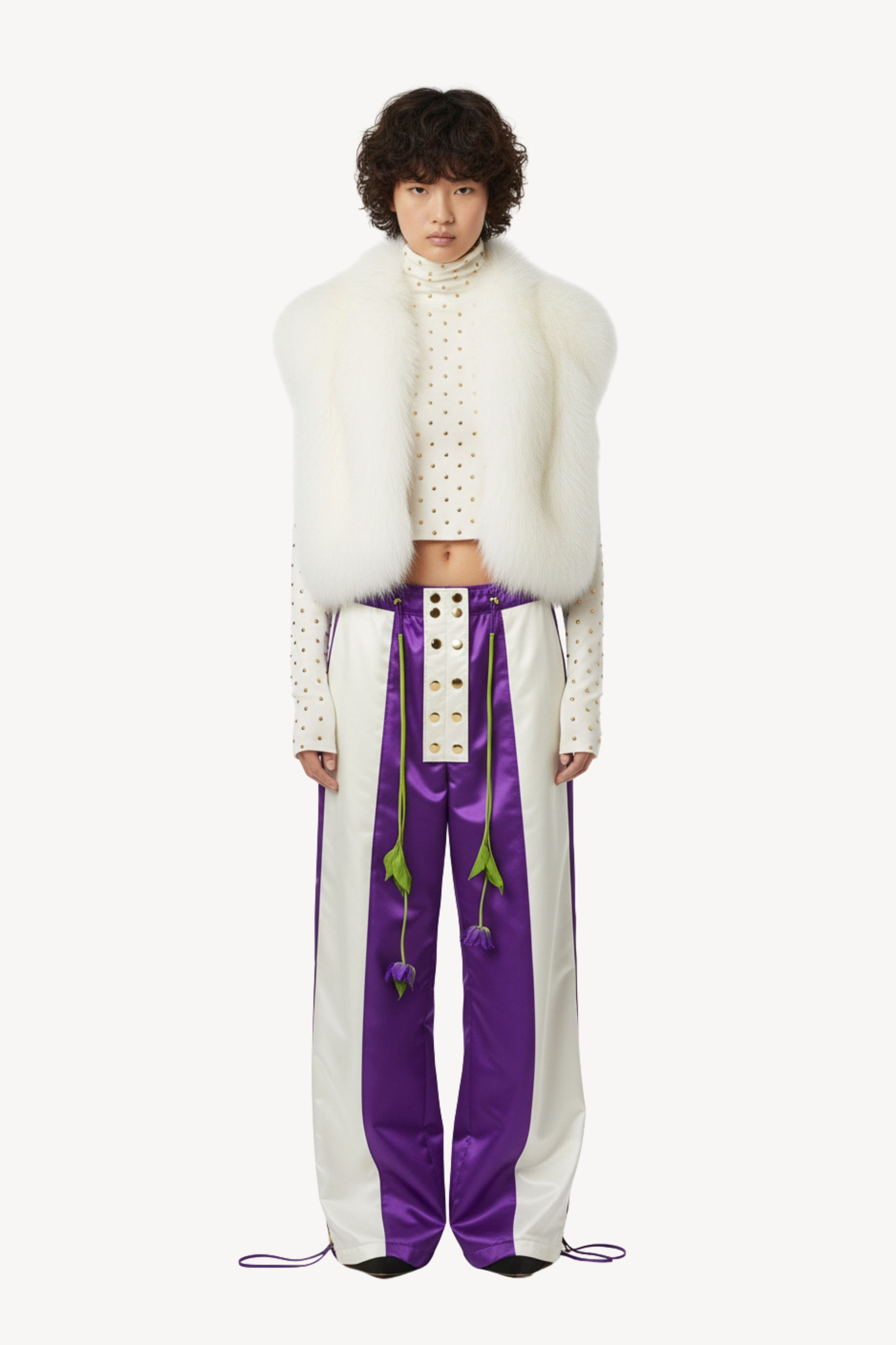 SATIN PANELLED TROUSERS