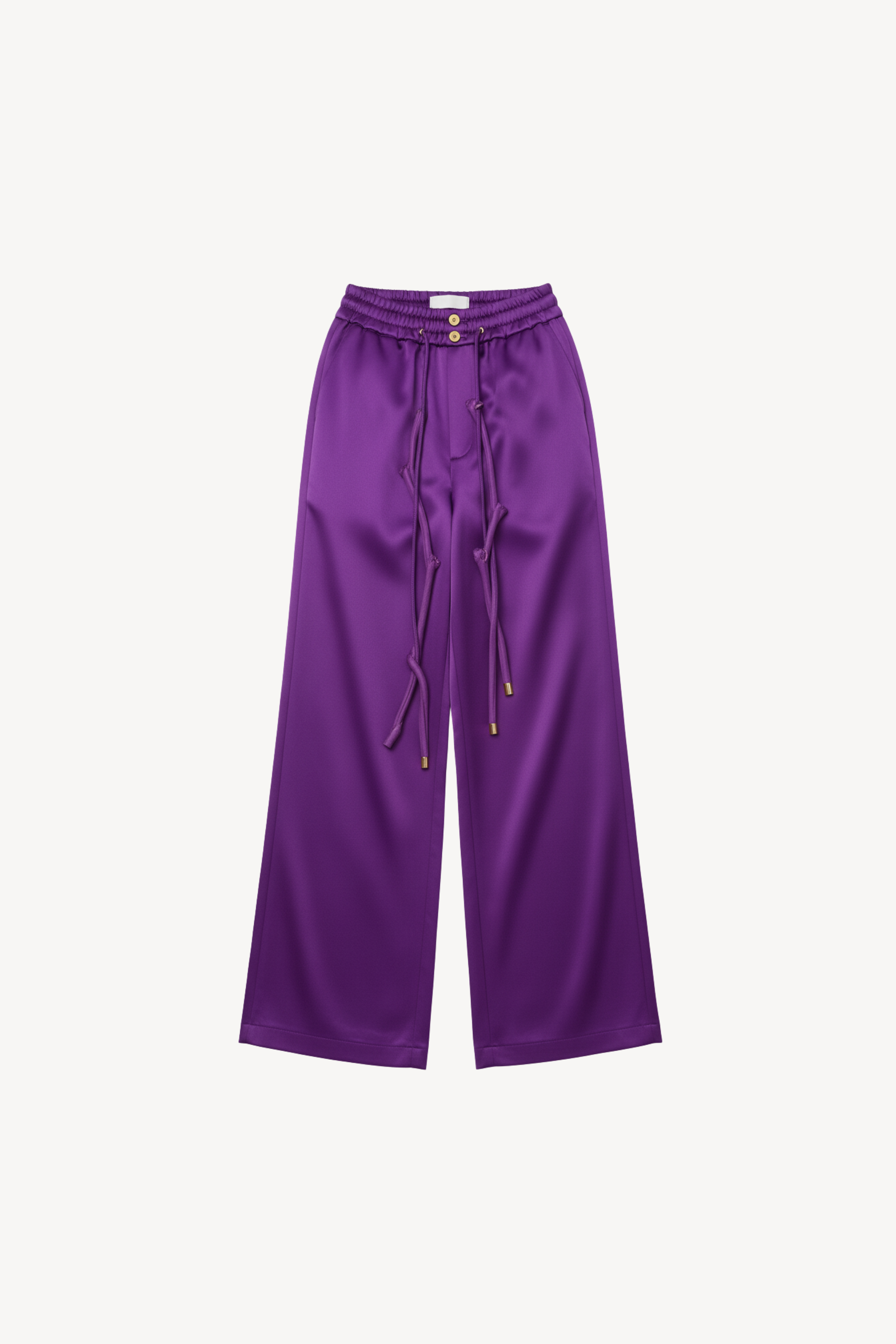 VIOLET SILK SATIN TROUSERS