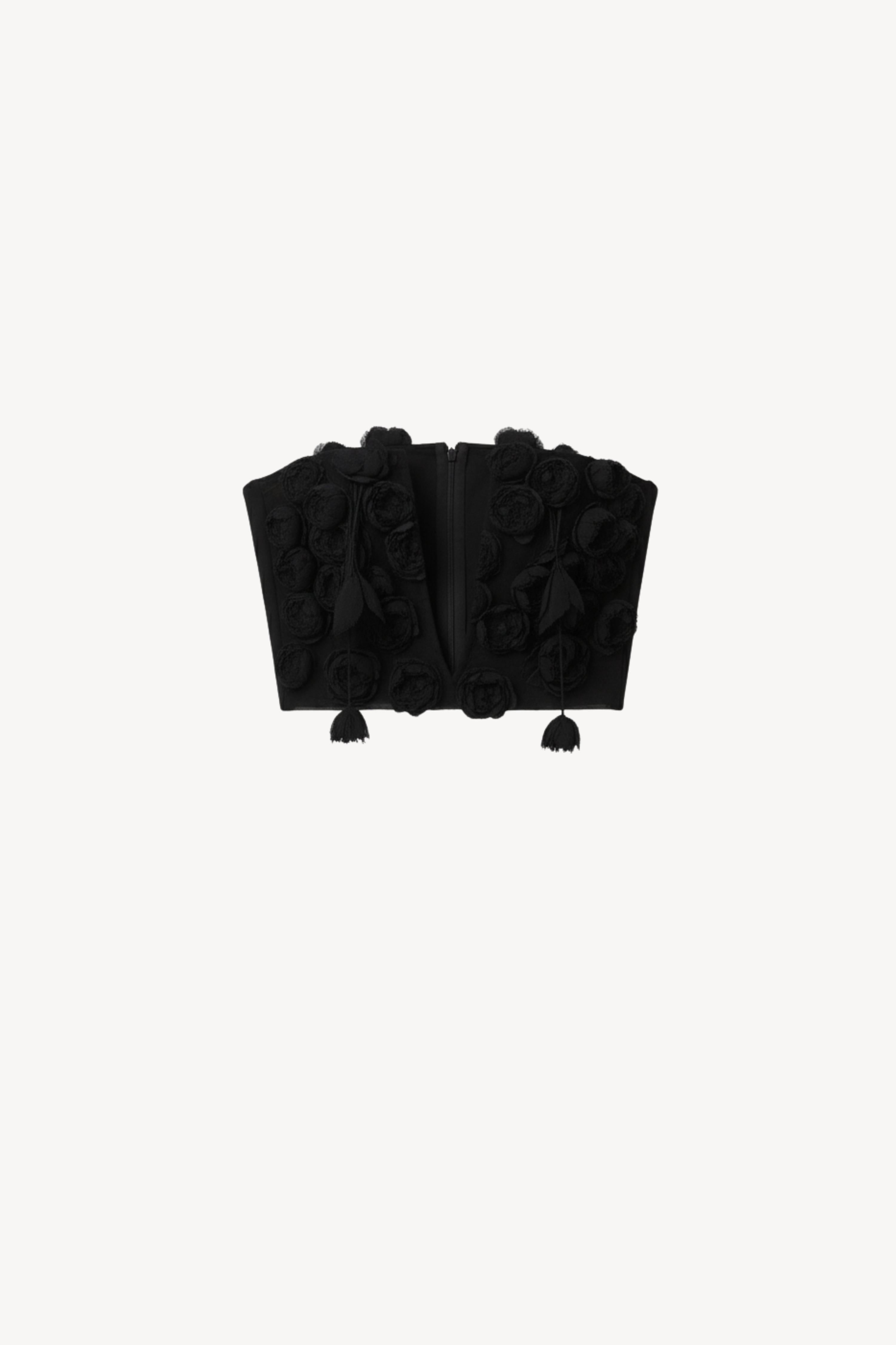 BLACK ROSE STRAPLESS BUSTIER