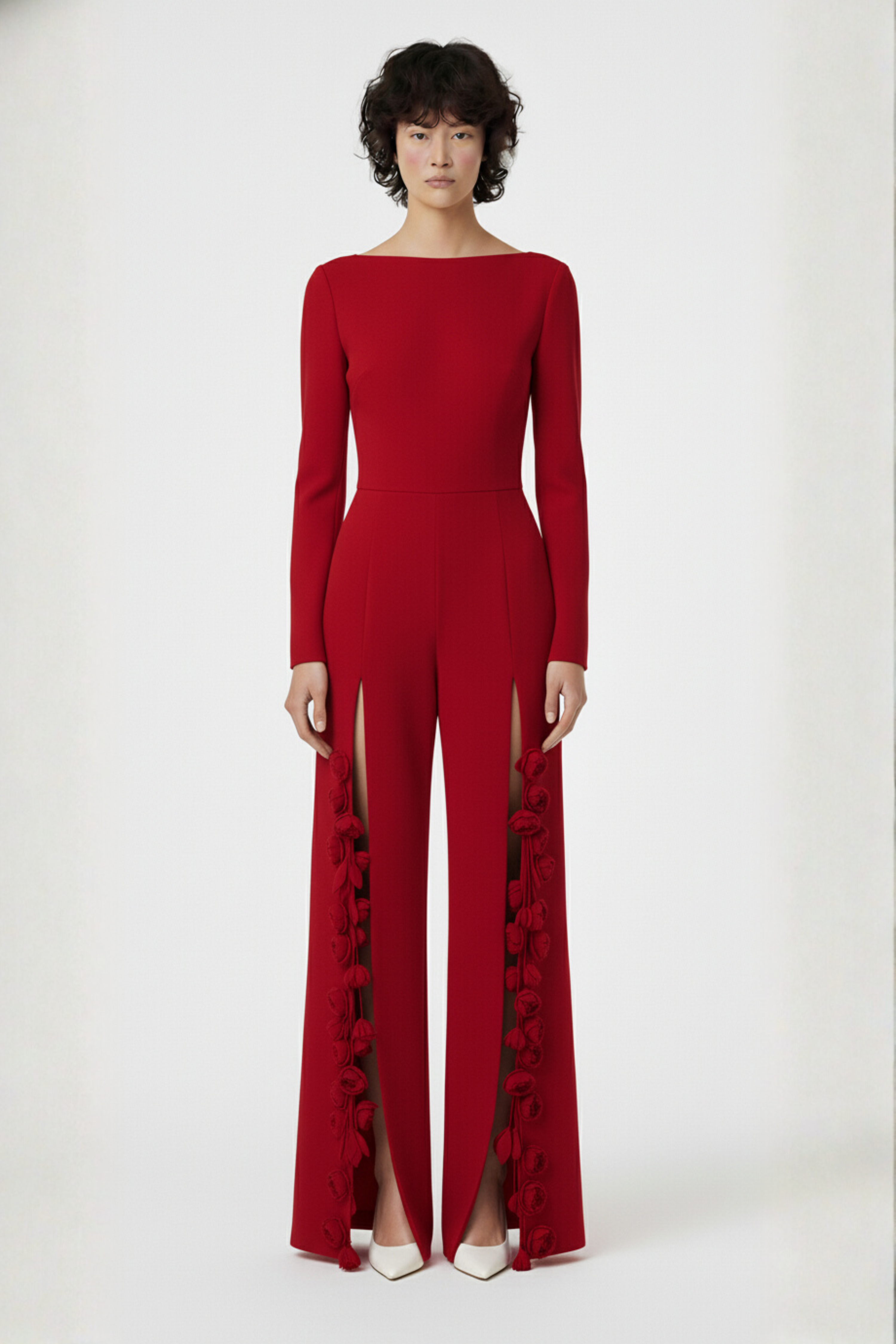 RED ROSE CRÊPE JUMPSUIT