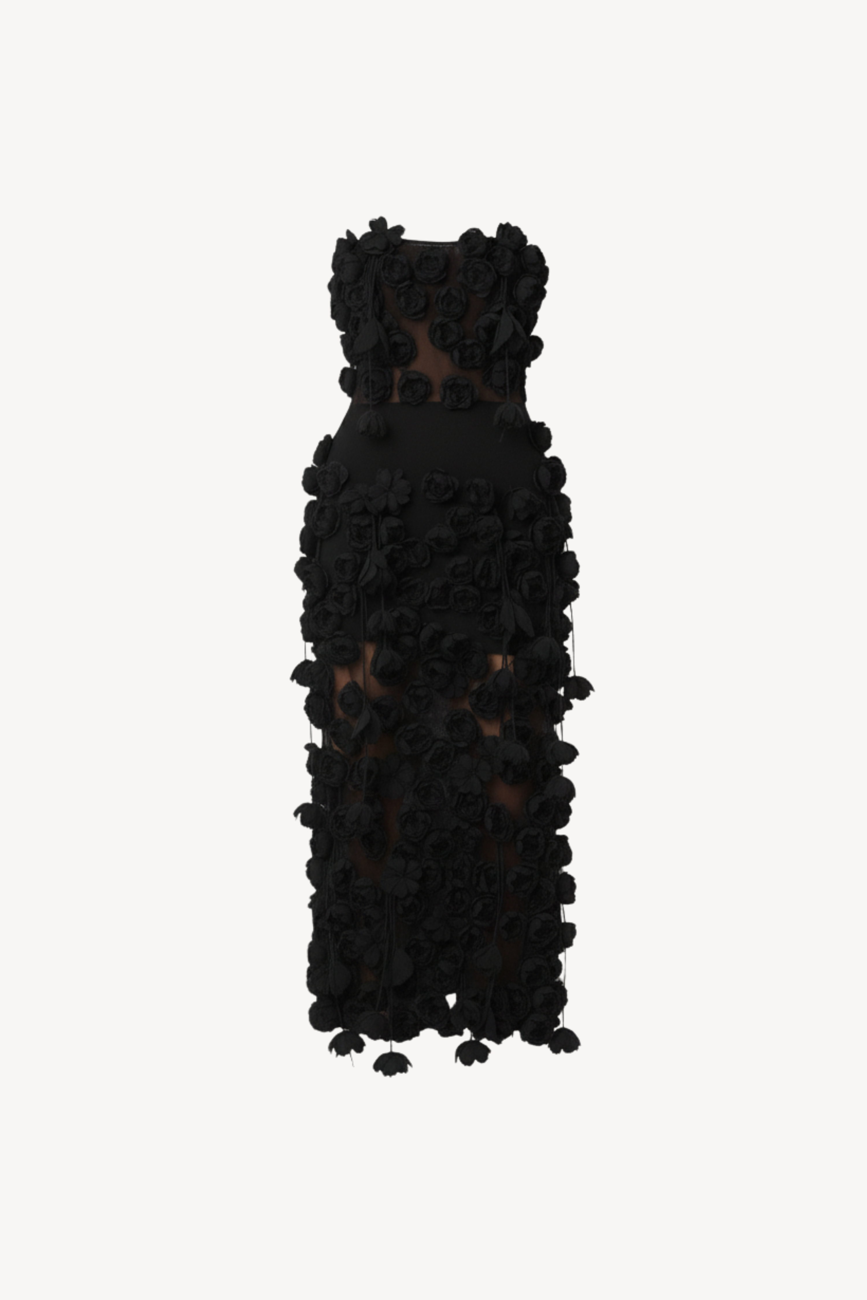 BLACK ROSE MIDI DRESS