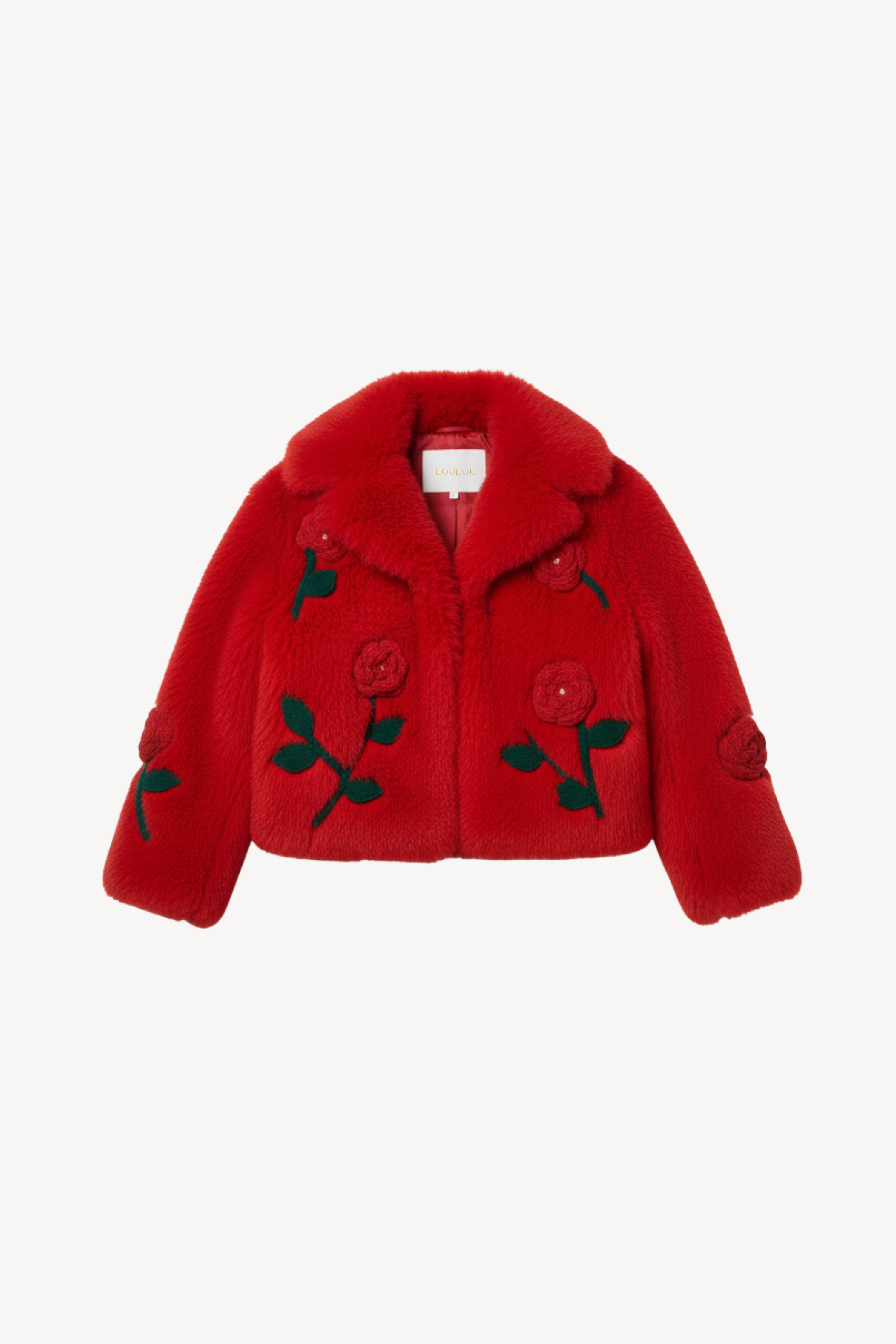 SHEARLING JACKET IN RED