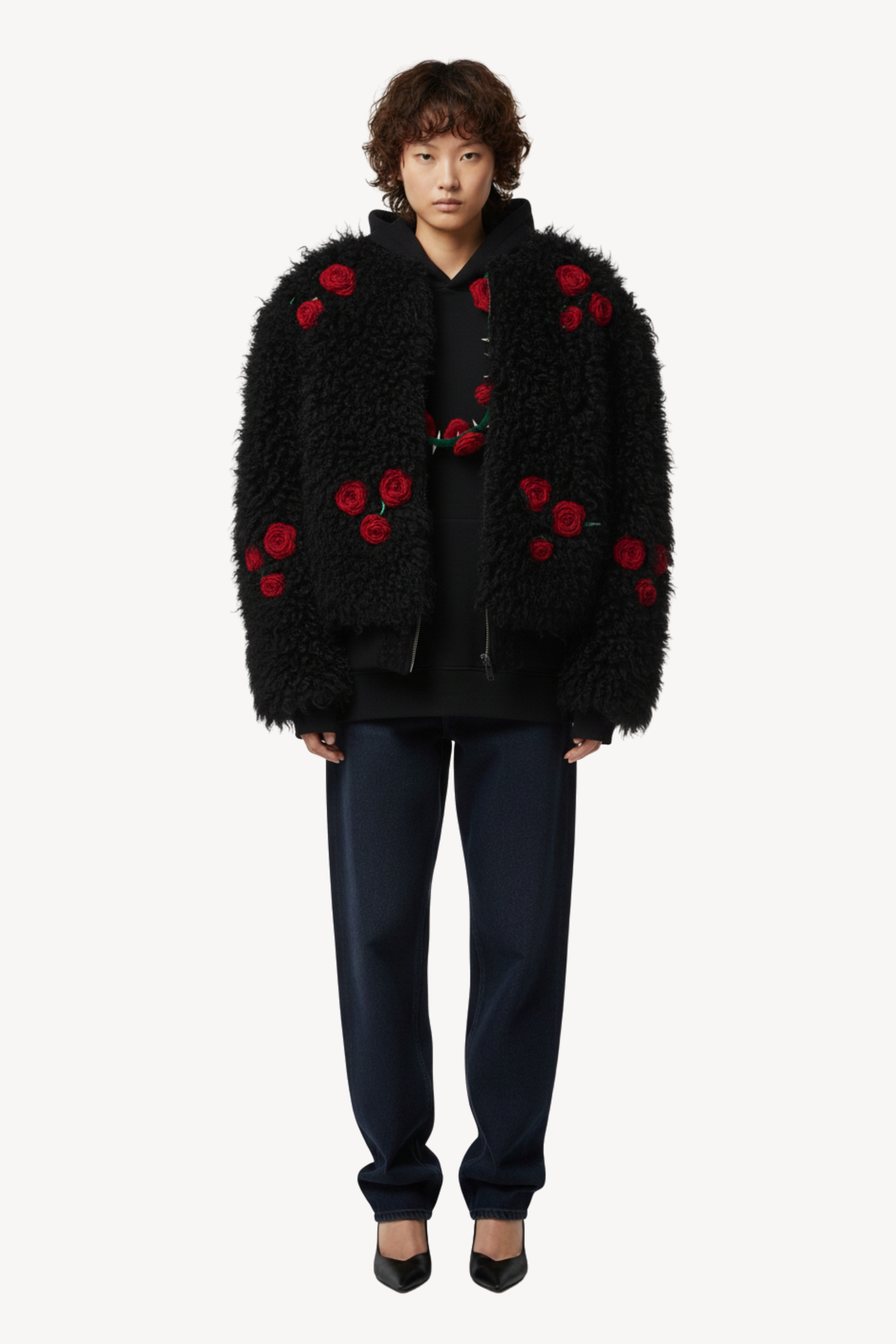 SHEARLING JACKET IN BLACK