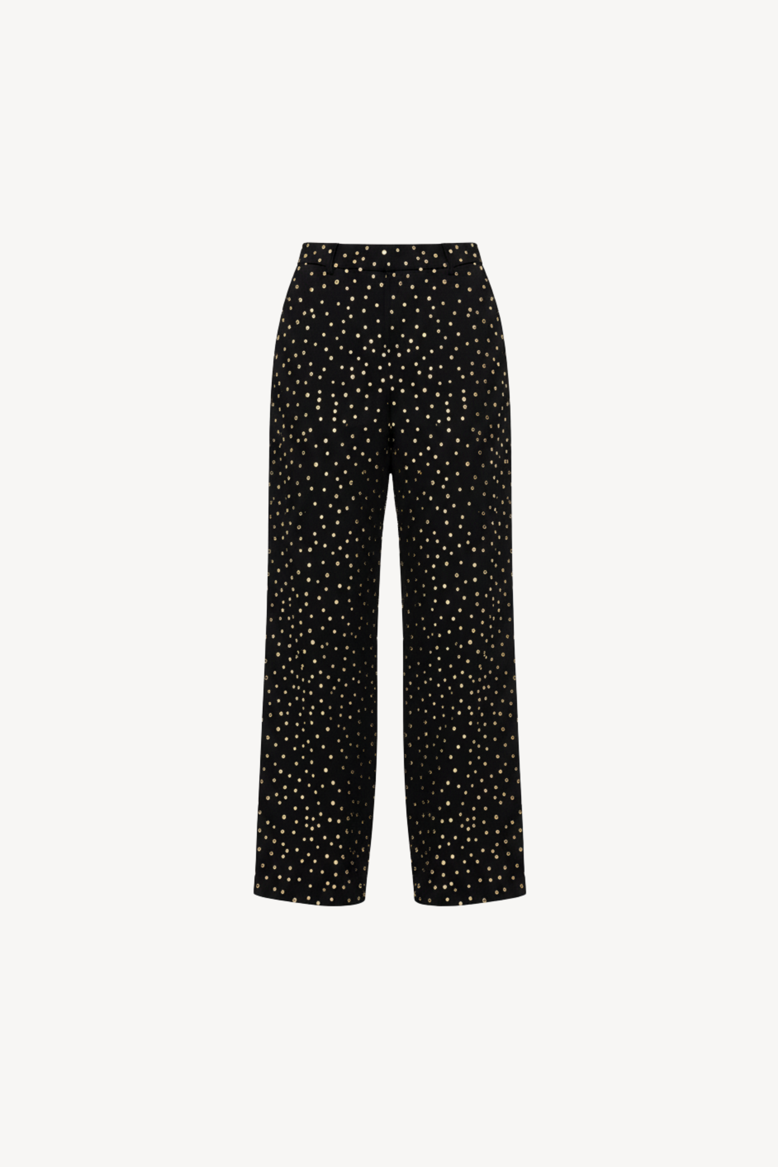 BLACK STUDDED TROUSERS