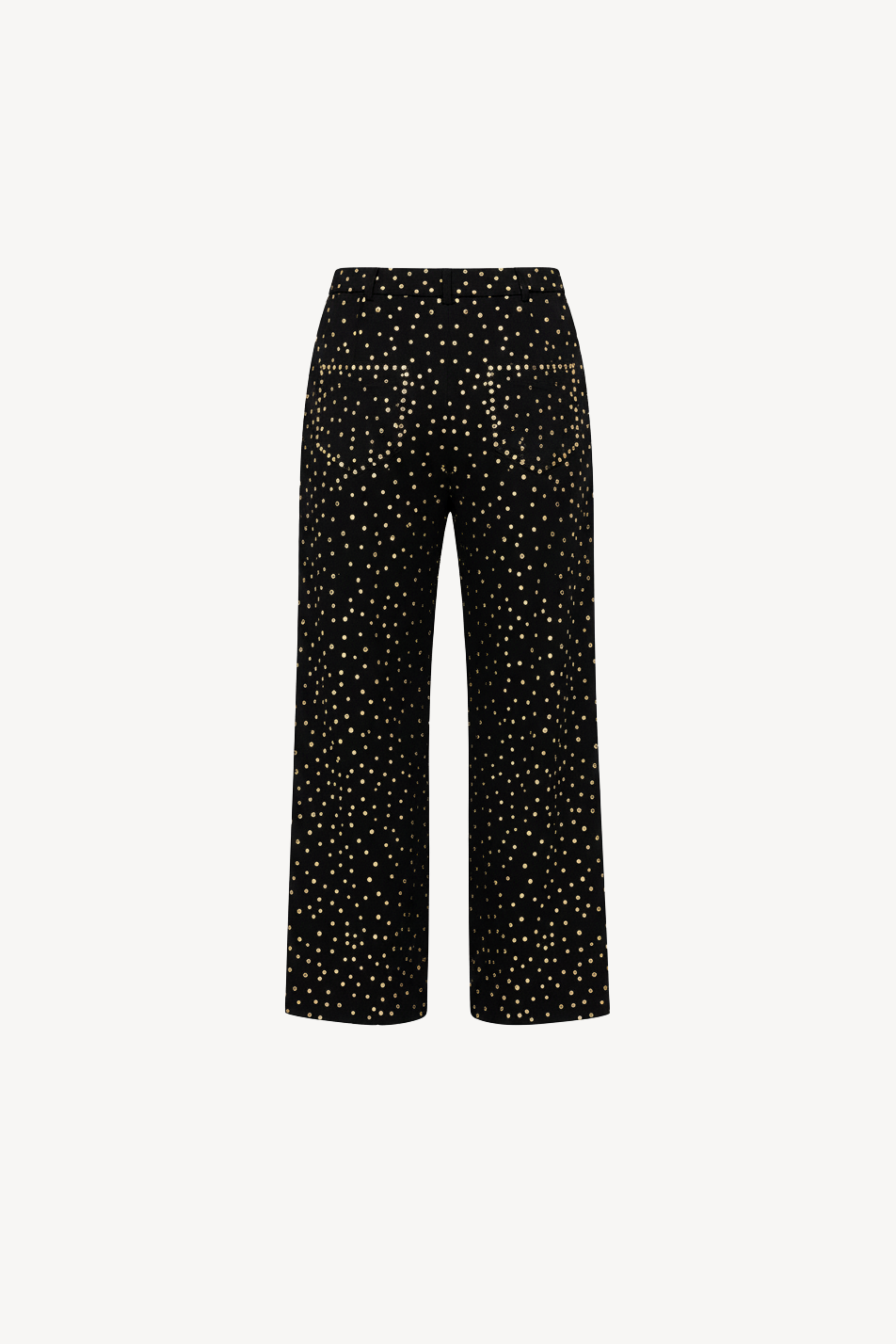 BLACK STUDDED TROUSERS