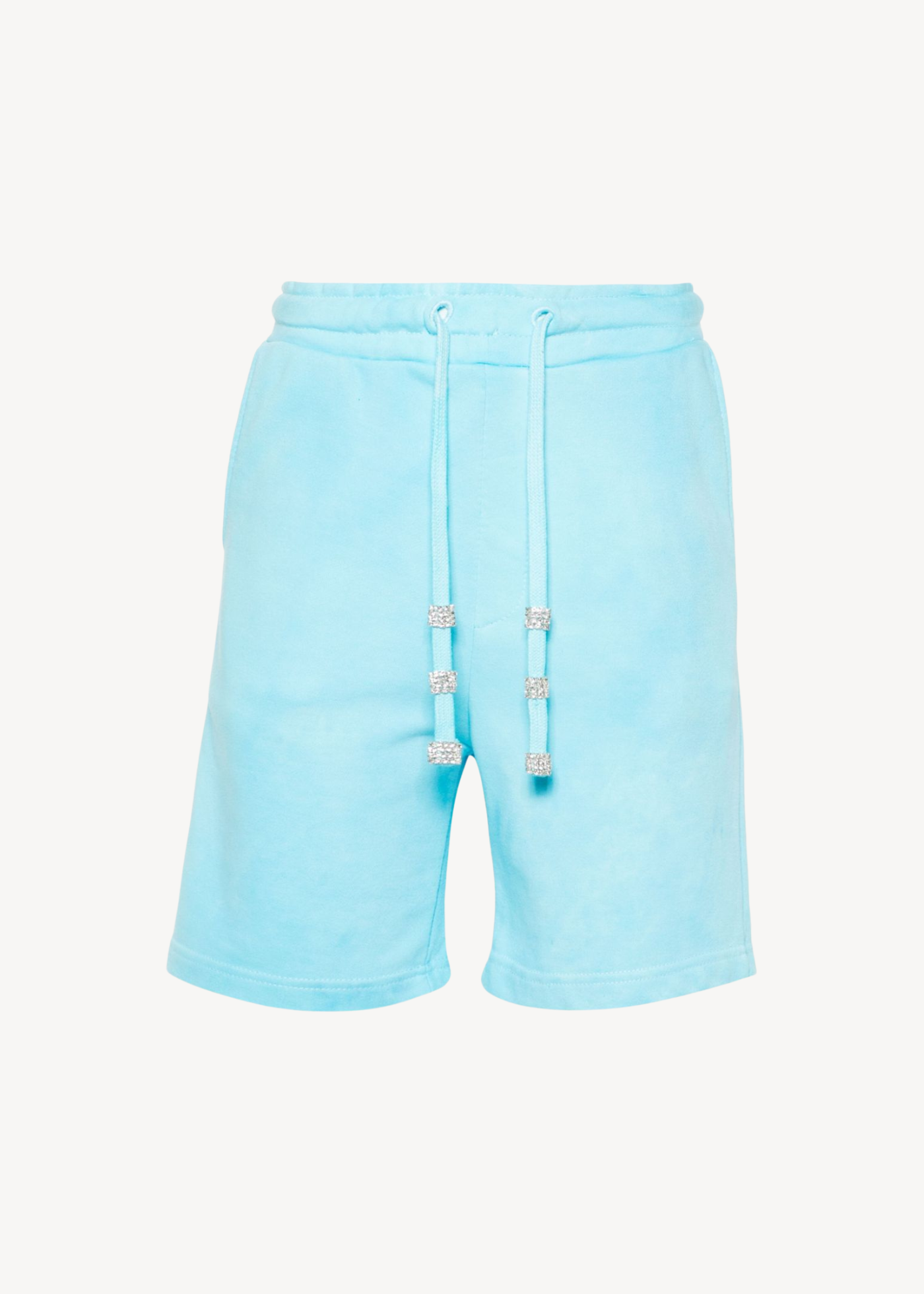 high-waist cotton track shorts