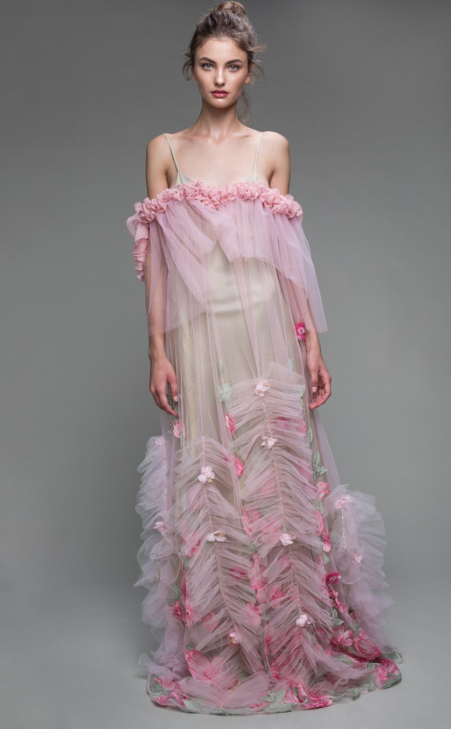 Ruffled lace maxi dress - LOULOU
